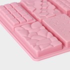 Формы для шоколада Доляна «Шоколадное ассорти», набор 2 шт, силикон, розовые - Фото 4