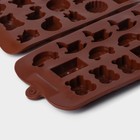 Формы для конфет и шоколада Доляна «Игрушки», набор 3 шт., силикон, коричневые - Фото 7