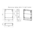 Шкаф-зеркало Spectrum Дели 55, дуб сонома, универсальный 10642869 - фото 64936