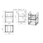 Тумба Spectrum Верди 50 под раковину Фостер 50, 46х38,5х63,5 см - фото 24621125