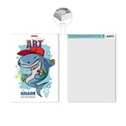 Альбом для рисования А4, 20 листов, блок 120 г/м², на клею, Erich Krause «Crazy Shark», 100% белизна, твёрдая подложка - Фото 2