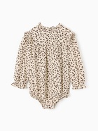 Блузка-боди для девочки MINAKU, рост 68-74 см, бежевая - Фото 3