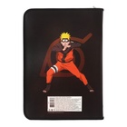Папка для тетрадей А4, Naruto, универсальная, молния вокруг, пластик, черная - Фото 5
