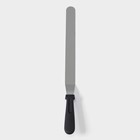 Лопатка-палетка с пластиковой ручкой, изогнутая, 40 см, рабочая часть 30 см, цвет чёрный - фото 4546407