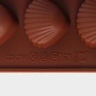 Формы для конфет и шоколада Доляна «Ассорти», набор 3 шт., силикон, коричневые - Фото 8