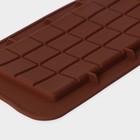 Формы для шоколада Доляна «Плитки шоколада», набор 4 шт., силикон, коричневые - Фото 6