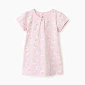 Ночная сорочка для девочки, цвет розовый/леопард, рост 98 см