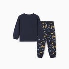 Пижама для мальчика (лонгслив/брюки), цвет темно-синий/космос, рост 98 см - Фото 6