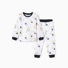 Пижама для мальчика (лонгслив/брюки), цвет белый/космонавты, рост 92 см - фото 321781869