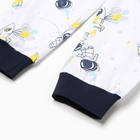 Пижама для мальчика (лонгслив/брюки), цвет белый/космонавты, рост 92 см - фото 24673576