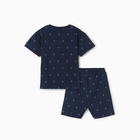 Пижама для мальчика (футболка/шорты), цвет т.синий, рост 98 см - Фото 5