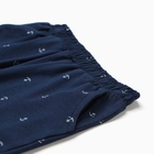 Пижама для мальчика (футболка/шорты), цвет т.синий, рост 110 см - фото 24673603