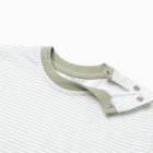 Комплект для новорожденного (футболка, комбинезон), цвет белый/хаки, рост 68-70 см - Фото 3