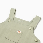 Комплект для новорожденного (футболка, комбинезон), цвет белый/хаки, рост 68-70 см - Фото 5