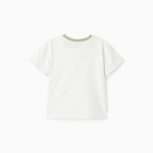 Футболка для мальчика, цвет белый/полоска, рост 104 см - фото 24673744