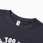 Футболка для мальчика, цвет темно-серый, рост 134 см - фото 24673774