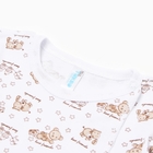 Распашонка для новорожденного, цвет белый/звери, рост 62-68 см - фото 24673794