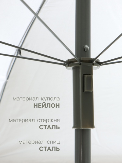 Зонт пляжный maclay, с УФ-защитой, d=160 см, h=170 см