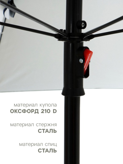 Зонт-трансформер maclay, c УФ-защитой, d=240 см, h=220 см