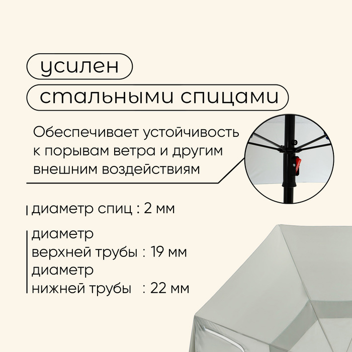 Зонт-трансформер Maclay УФ защитой 240 см, h=220 см