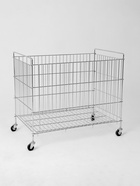 Корзина-накопитель складная, на колесах, 1 полка, 50×80×70 см, цвет хром - Фото 2