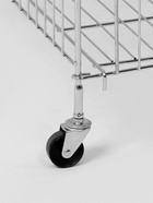 Корзина-накопитель складная, на колесах, 1 полка, 50×80×70 см, цвет хром - Фото 3