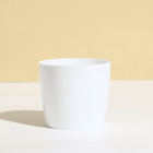 Кашпо для цветов, d=10 см, 0.5 л, пластик, белое - Фото 6