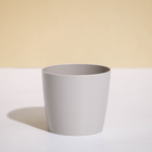 Кашпо для цветов, d=10 см, 0.5 л, пластик, бежевое - Фото 5
