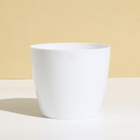 Кашпо для цветов, d=12.5 см, 1 л, пластик, белое - Фото 6