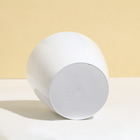 Горшок для цветов, d = 12,5 см, 1 л, пластик, белый (комплект 3 шт) - фото 24998988