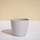 Кашпо для цветов, d=12.5 см, 1 л, пластик, бежевое - Фото 5