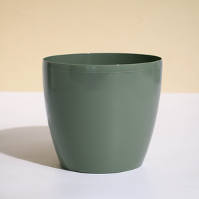 Горшок для цветов, d = 17 см, 2,7 л, пластик, зелёный шалфей