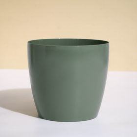 Горшок для цветов, d = 19 см, 3,5 л, пластик, зелёный шалфей