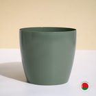 Кашпо для цветов, d=19 см, 3.5 л, пластик, зелёное, шалфей - Фото 1
