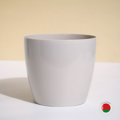 Кашпо для цветов, d=19 см, 3.5 л, пластик, бежевое