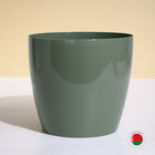 Кашпо для цветов, d=21 см, 5.2 л, пластик, зелёное, шалфей - Фото 1