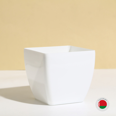 Кашпо для цветов, 13×13 см, 1.5 л, пластик, белое