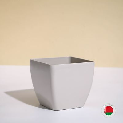Кашпо для цветов, 13×13 см, 1.5 л, пластик, бежевое