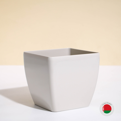 Кашпо для цветов, 15×15 см, 2.5 л, пластик, бежевое