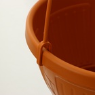 Кашпо подвесное, 2 л, пластик, коричневое - фото 25433154