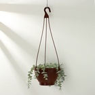 Кашпо подвесное, 2 л, пластик, шоколадное - Фото 1