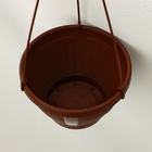 Кашпо подвесное, 2 л, пластик, шоколадное - Фото 2