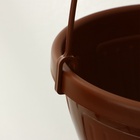 Кашпо подвесное, 2 л, пластик, шоколадное (комплект 2 шт) - фото 25433155