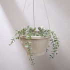 Кашпо подвесное, 2 л, пластик, бежевое - Фото 2