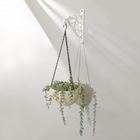 Кронштейн для подвесных кашпо, пластик, белый - Фото 10