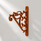 Кронштейн для подвесных кашпо, пластик, коричневый - Фото 7