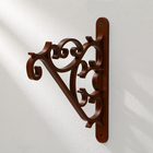 Кронштейн для подвесных кашпо, пластик, цвет шоколад - Фото 7