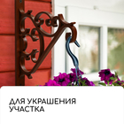 Кронштейн для подвесных кашпо, пластик, цвет шоколад - Фото 5