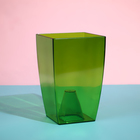 Горшок для орхидей, 2 л, 12,5 × 19,5 см, пластик, прозрачно-зелёный - Фото 4