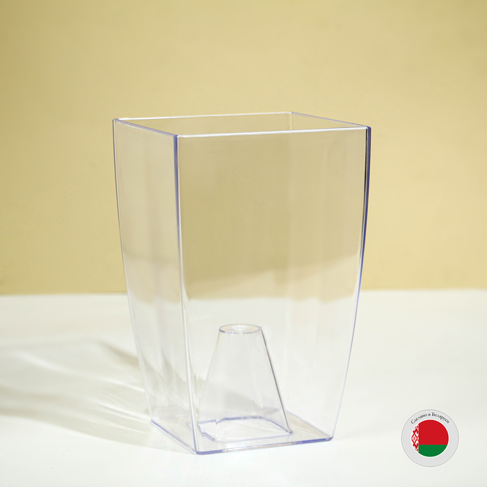 Горшок для орхидей, 2 л, 12.5×19.5 см, пластиковый, прозрачный - Фото 1